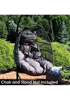 Deals โจ Julia Egg Chair Replacement Seat and Headrest Cushions - Gray by Sunnydaze Decor ๐ฏ