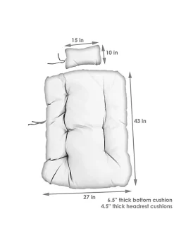 Deals ✨ Julia Egg Chair Replacement Seat and Headrest Cushions - Gray by Sunnydaze Decor 💯 -Sunnydaze Decor Shop Belk 6911