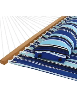 Top 10 😉 2-Person Quilted Fabric Hammock with Steel Stand - Catalina Beach by Sunnydaze Decor ⌛ -Sunnydaze Decor Shop Belk 6930