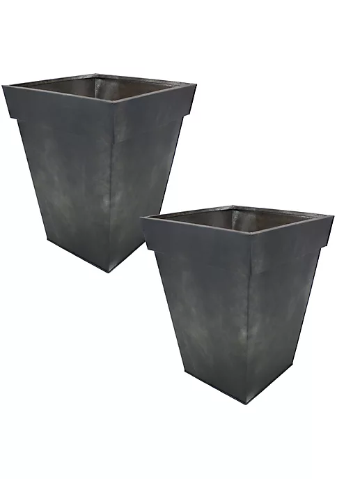 Cheap ๐ฅฐ Galvanized Steel Modern Square Planter - Charcoal - Set of 2 by Sunnydaze Decor ๐ 4 Cheap ๐ฅฐ Galvanized Steel Modern Square Planter - Charcoal - Set of 2 by Sunnydaze Decor ๐ - Image 2