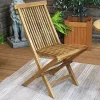 Buy 🛒 Hyannis Solid Teak Wood Folding Slat-Back Patio Chair by Sunnydaze Decor 🛒 -Sunnydaze Decor Shop Belk 6960