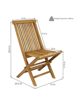 Buy 🛒 Hyannis Solid Teak Wood Folding Slat-Back Patio Chair by Sunnydaze Decor 🛒 -Sunnydaze Decor Shop Belk 6963