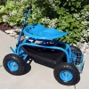 Outlet ❤️ Steel Rolling Garden Cart with Extended Swivel/Basket - Blue by Sunnydaze Decor ⭐ -Sunnydaze Decor Shop Belk 6965
