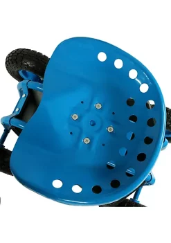 Deals 🛒 Steel Rolling Garden Cart with Swivel Steering/Basket - Blue by Sunnydaze Decor 🎁 -Sunnydaze Decor Shop Belk 6977