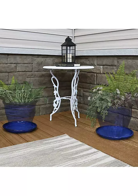 Cheap ❤️ 12 in Glazed Ceramic Flower Pot/Plant Saucer - Blue - Set of 4 by Sunnydaze Decor 🥰 3 Cheap ❤️ 12 in Glazed Ceramic Flower Pot/Plant Saucer - Blue - Set of 4 by Sunnydaze Decor 🥰