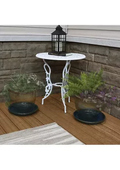 Best Sale 😀 12 in Ceramic Flower Pot/Plant Saucer - Dark Green - Set of 4 by Sunnydaze Decor 😉