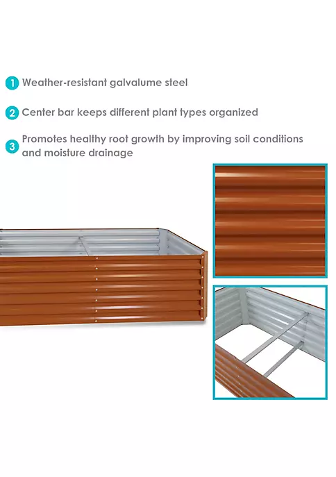 Brand new ๐ Galvalume Steel Rectangle Raised Garden Bed - Brown - 71 in by Sunnydaze Decor ๐ฅฐ 6 Brand new ๐ Galvalume Steel Rectangle Raised Garden Bed - Brown - 71 in by Sunnydaze Decor ๐ฅฐ - Image 4