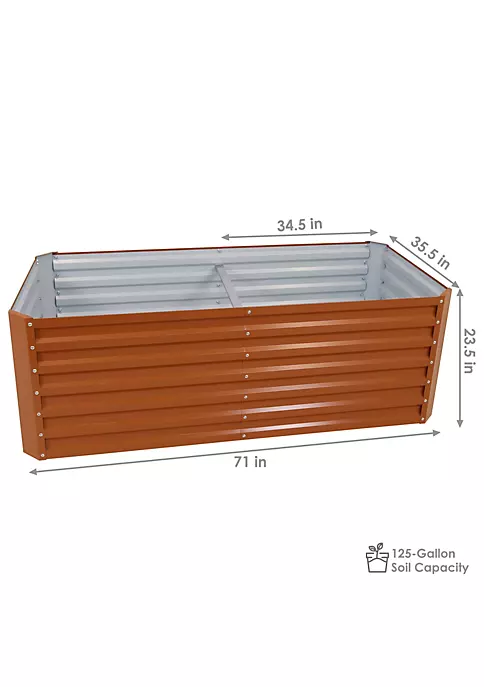 Brand new ๐ Galvalume Steel Rectangle Raised Garden Bed - Brown - 71 in by Sunnydaze Decor ๐ฅฐ 7 Brand new ๐ Galvalume Steel Rectangle Raised Garden Bed - Brown - 71 in by Sunnydaze Decor ๐ฅฐ - Image 5