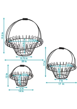 Promo ๐คฉ 3-Piece Metal Planter Baskets by Sunnydaze Decor โ 10 Promo ๐คฉ 3-Piece Metal Planter Baskets by Sunnydaze Decor โ -Sunnydaze Decor Shop Belk 7064