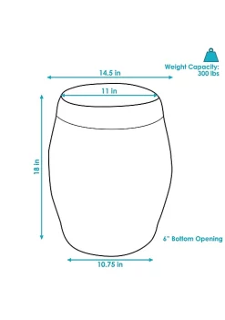 New ❤️ 18 in Knotted Quatrefoil Ceramic Glaze Garden Stool - White by Sunnydaze Decor 😍 -Sunnydaze Decor Shop Belk 7094