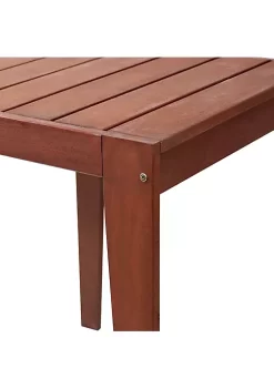Hot Sale 🔔 Sunnydaze Meranti Wood with Mahogany Teak Oil Finish Outdoor Table by Sunnydaze Decor 🛒 -Sunnydaze Decor Shop Belk 7098