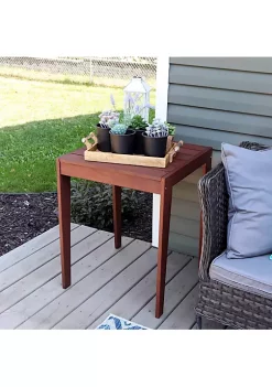 Hot Sale 🔔 Sunnydaze Meranti Wood with Mahogany Teak Oil Finish Outdoor Table by Sunnydaze Decor 🛒 -Sunnydaze Decor Shop Belk 7101