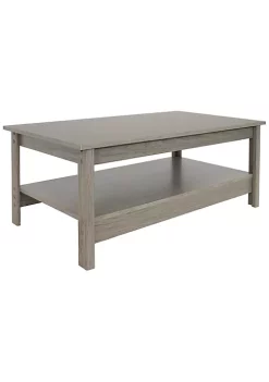 Brand new 💯 Classic MDF Coffee Table with Lower Shelf - Thunder Gray - 16 in by Sunnydaze Decor 🛒 -Sunnydaze Decor Shop Belk 7103
