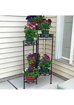 Best Pirce โค๏ธ Bronze Steel 6-Tier Staggered Folding Plant Stand - 45 in by Sunnydaze Decor ๐ฅฐ