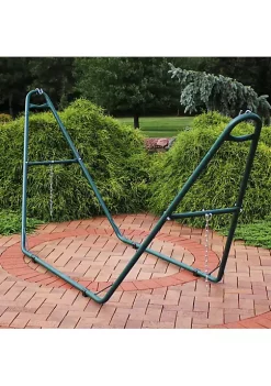 Cheapest 🔔 Powder-Coated Steel Universal Hammock Stand - Green - 124 in by Sunnydaze Decor ⌛ -Sunnydaze Decor Shop Belk 718