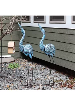 Best Pirce 🎁 Sunnydaze Ichabod and Katrina Indoor/Outdoor Crane Metal Garden Statues - 45.75-Inch by Sunnydaze Decor 👍 -Sunnydaze Decor Shop Belk 7216