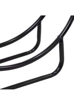 Brand new ⌛ 48 in Powder-Coated Steel Firewood Log Hoop Rack with Black Cover by Sunnydaze Decor 🌟 -Sunnydaze Decor Shop Belk 7225