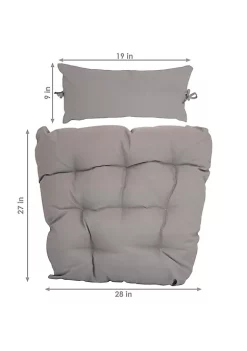 Best Pirce 👍 Caroline Egg Chair Replacement Seat and Headrest Cushions - Gray by Sunnydaze Decor 👍 -Sunnydaze Decor Shop Belk 7245