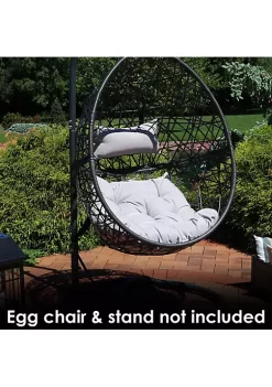 Best Pirce 👍 Caroline Egg Chair Replacement Seat and Headrest Cushions - Gray by Sunnydaze Decor 👍 -Sunnydaze Decor Shop Belk 7246