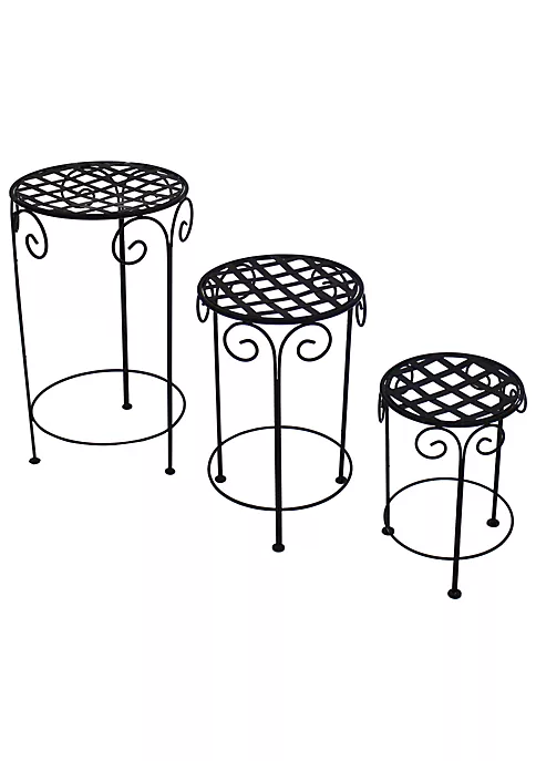 Budget ๐ฅฐ Black Iron 14 in, 19 in, 24 in Plant Stand with Scroll Design by Sunnydaze Decor ๐ฅฐ 4 Budget ๐ฅฐ Black Iron 14 in, 19 in, 24 in Plant Stand with Scroll Design by Sunnydaze Decor ๐ฅฐ - Image 2