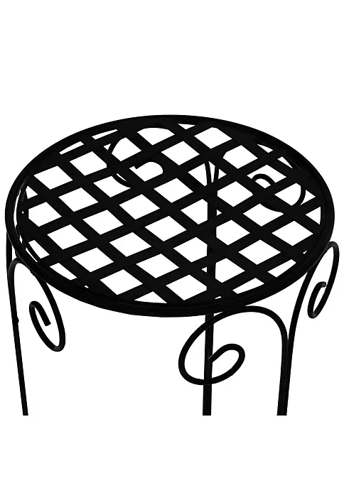 Budget ๐ฅฐ Black Iron 14 in, 19 in, 24 in Plant Stand with Scroll Design by Sunnydaze Decor ๐ฅฐ 5 Budget ๐ฅฐ Black Iron 14 in, 19 in, 24 in Plant Stand with Scroll Design by Sunnydaze Decor ๐ฅฐ - Image 3