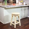 Hot Sale 🔔 Rustic Unfinished Fir Wood Indoor Swivel Counter-Height Stool by Sunnydaze Decor 🛒 -Sunnydaze Decor Shop Belk 7310