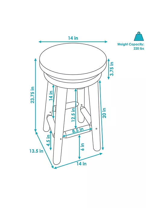 Hot Sale ๐ Rustic Unfinished Fir Wood Indoor Swivel Counter-Height Stool by Sunnydaze Decor ๐ 7 Hot Sale ๐ Rustic Unfinished Fir Wood Indoor Swivel Counter-Height Stool by Sunnydaze Decor ๐ - Image 5