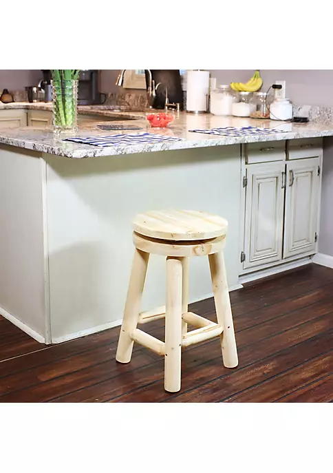Hot Sale ๐ Rustic Unfinished Fir Wood Indoor Swivel Counter-Height Stool by Sunnydaze Decor ๐ 8 Hot Sale ๐ Rustic Unfinished Fir Wood Indoor Swivel Counter-Height Stool by Sunnydaze Decor ๐ - Image 6