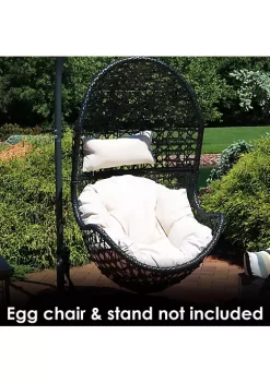 Flash Sale ✨ Cordelia Egg Chair Replacement Seat and Headrest Cushions - Beige by Sunnydaze Decor 👏