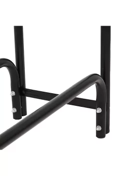 Discount ⭐ 8 ft Powder-Coated Steel Firewood Log Rack and Black Cover by Sunnydaze Decor 💯 -Sunnydaze Decor Shop Belk 7356