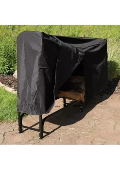 Discount ⭐ 8 ft Powder-Coated Steel Firewood Log Rack and Black Cover by Sunnydaze Decor 💯 -Sunnydaze Decor Shop Belk 7359