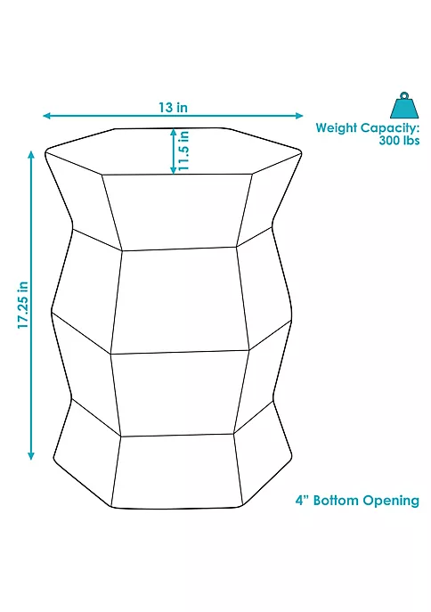 Discount 🎁 17.25 in Moderno Geometric Glaze Ceramic Garden Stool - Moonstone by Sunnydaze Decor 😉 7 Discount 🎁 17.25 in Moderno Geometric Glaze Ceramic Garden Stool - Moonstone by Sunnydaze Decor 😉 - Image 5