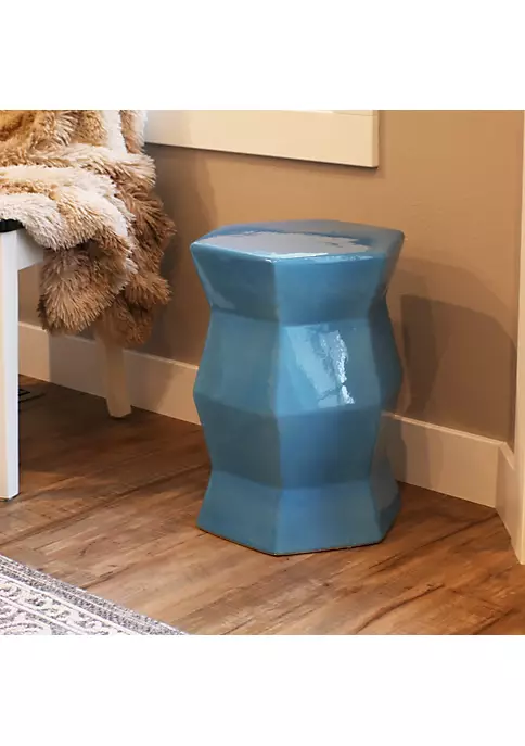 Discount 🎁 17.25 in Moderno Geometric Glaze Ceramic Garden Stool - Moonstone by Sunnydaze Decor 😉 8 Discount 🎁 17.25 in Moderno Geometric Glaze Ceramic Garden Stool - Moonstone by Sunnydaze Decor 😉 - Image 6