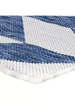 Outlet 🌟 Sunnydaze Geometric Affinity Outdoor Patio Area Rug in Steel Blue - 5 x 7 Foot by Sunnydaze Decor 🥰 -Sunnydaze Decor Shop Belk 7382