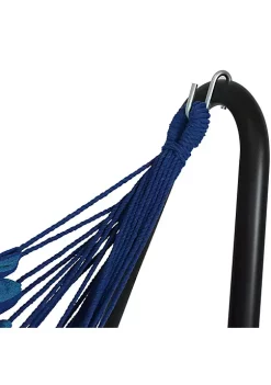 Wholesale ๐ฅ Cotton Hammock Chair with Space Saving Steel Stand - Beach Oasis by Sunnydaze Decor โค๏ธ 9 Wholesale ๐ฅ Cotton Hammock Chair with Space Saving Steel Stand - Beach Oasis by Sunnydaze Decor โค๏ธ -Sunnydaze Decor Shop Belk 7388