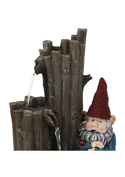 Cheapest 🛒 Resting Gnome Outdoor Water Fountain with LED Lights - 17 in by Sunnydaze Decor 😍 -Sunnydaze Decor Shop Belk 7393