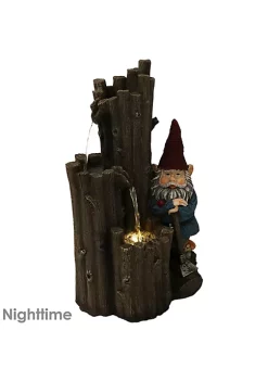 Cheapest 🛒 Resting Gnome Outdoor Water Fountain with LED Lights - 17 in by Sunnydaze Decor 😍 -Sunnydaze Decor Shop Belk 7394
