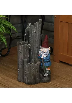 Cheapest 🛒 Resting Gnome Outdoor Water Fountain with LED Lights - 17 in by Sunnydaze Decor 😍 -Sunnydaze Decor Shop Belk 7396