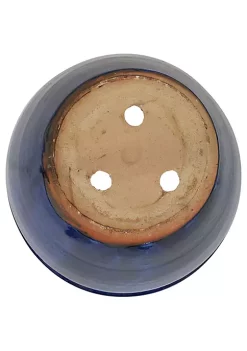 Buy 🌟 15 in Chalet High-Fired Glazed Ceramic Planter - Imperial Blue by Sunnydaze Decor 🥰 -Sunnydaze Decor Shop Belk 7429