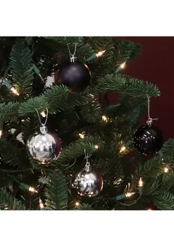 Wholesale 🥰 Modern Holiday 50-Piece Black/Silver Ornament Set - 63.5 mm by Sunnydaze Decor 🤩