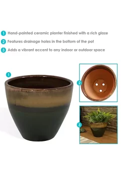Cheapest 🧨 13 in Resort High-Fired Glaze Ceramic Planter - Forest Lake Green by Sunnydaze Decor ❤️ 9 Cheapest 🧨 13 in Resort High-Fired Glaze Ceramic Planter - Forest Lake Green by Sunnydaze Decor ❤️ -Sunnydaze Decor Shop Belk 7503