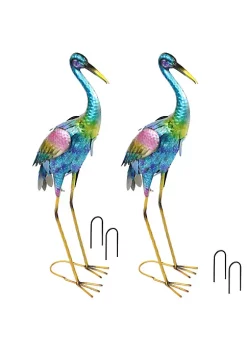 Cheap 🎉 Crane Indoor/Outdoor Metal Garden Statue - 29 in - Set of 2 by Sunnydaze Decor 🎁 -Sunnydaze Decor Shop Belk 7517