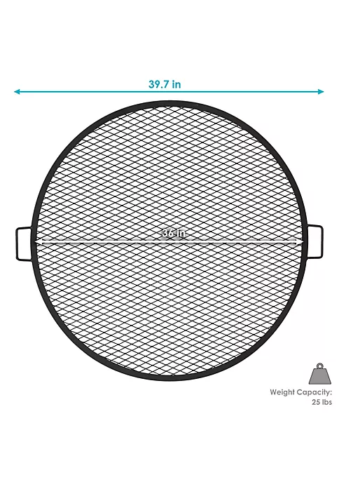 Best deal ๐ 36 in Round Steel X-Mark Fire Pit Cooking Grill with Handles by Sunnydaze Decor ๐ 7 Best deal ๐ 36 in Round Steel X-Mark Fire Pit Cooking Grill with Handles by Sunnydaze Decor ๐ - Image 5