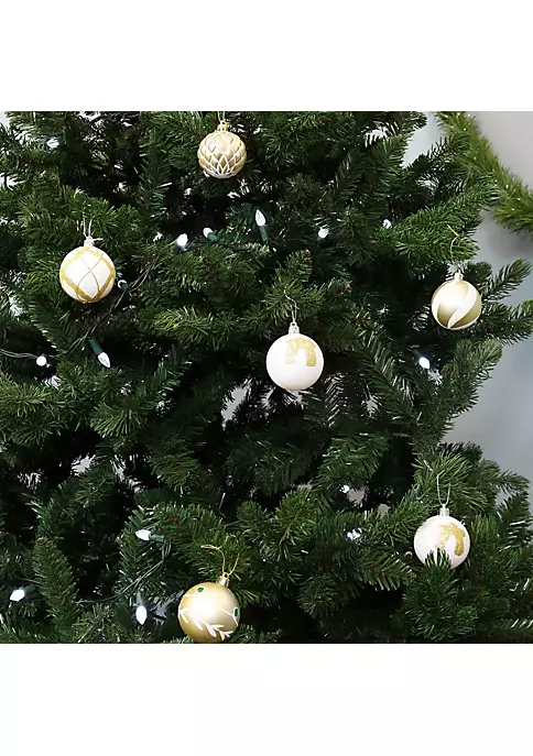 Deals 🥰 Holiday Glitter 30-Piece Ornament Set - 60 mm - White/Gold by Sunnydaze Decor 😍 8 Deals 🥰 Holiday Glitter 30-Piece Ornament Set - 60 mm - White/Gold by Sunnydaze Decor 😍 - Image 6