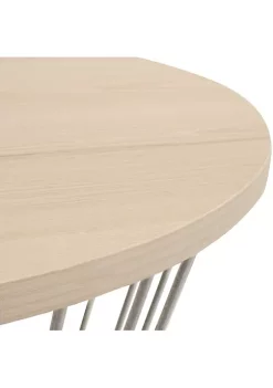 Outlet 🥰 Wire Pedestal End Table with MDF Pull-Open Tabletop - Cream by Sunnydaze Decor 🛒 -Sunnydaze Decor Shop Belk 7564