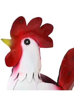 Best Sale 😀 Cluck the White Metal Rooster Statue by Sunnydaze Decor 🧨 -Sunnydaze Decor Shop Belk 757