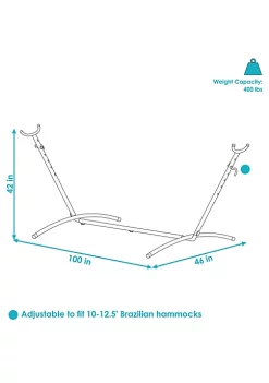 Hot Sale 🎁 Steel Hammock Stand with Carrying Case - Bronze - 100 in by Sunnydaze Decor ⭐ -Sunnydaze Decor Shop Belk 7583