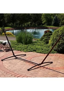 Hot Sale 🎁 Steel Hammock Stand with Carrying Case - Bronze - 100 in by Sunnydaze Decor ⭐ -Sunnydaze Decor Shop Belk 7584