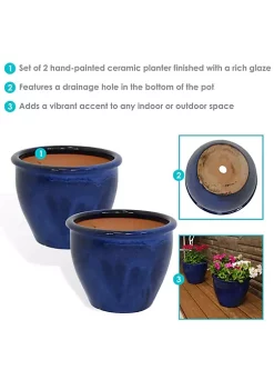 Hot Sale ๐ 12 in Chalet Glazed Ceramic Planter - Imperial Blue - Set of 2 by Sunnydaze Decor ๐ 11 Hot Sale ๐ 12 in Chalet Glazed Ceramic Planter - Imperial Blue - Set of 2 by Sunnydaze Decor ๐ -Sunnydaze Decor Shop Belk 7588
