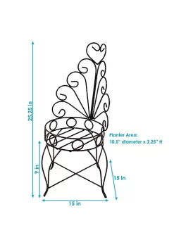 Hot Sale 💯 Steel Sweetheart Back Chair Planter Stand - 25.25 in - Set of 2 by Sunnydaze Decor 👏 12 Hot Sale 💯 Steel Sweetheart Back Chair Planter Stand - 25.25 in - Set of 2 by Sunnydaze Decor 👏 -Sunnydaze Decor Shop Belk 7601